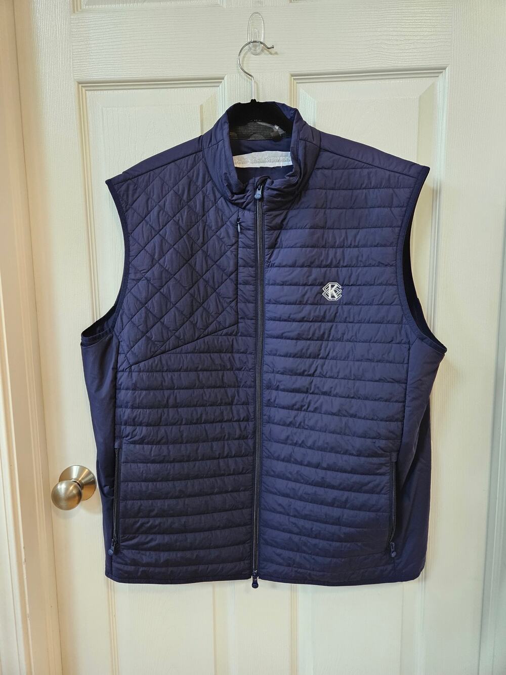 Greyson Men's XXL Navy Quilted Golf Vest Full Zip Insulated McKinnie Green 2022